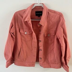 Who What Wear Women's Coral Jean Jacket Size L